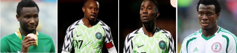 Nigeria Super Eagles midfielders